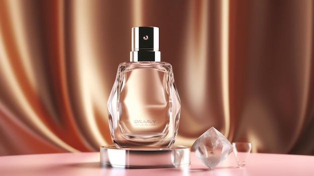 Una botella de perfume Dior con un diamante en la parte superior.