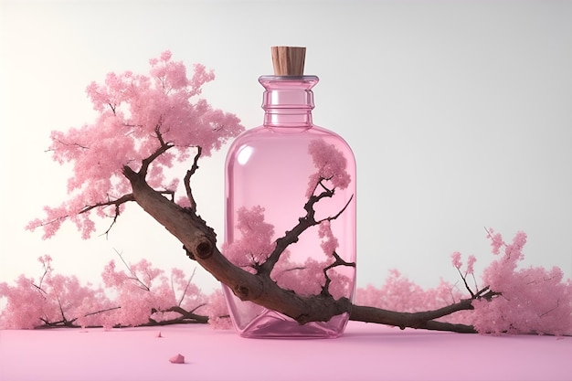 Una botella rosa