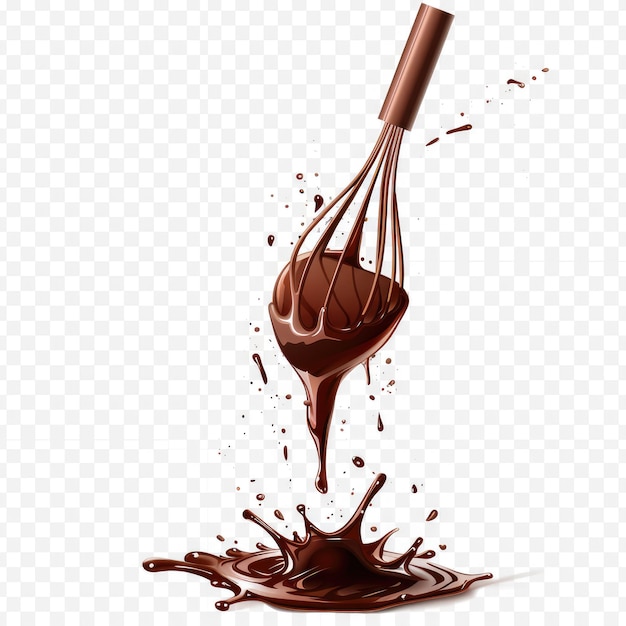 una botella de salsa de chocolate con una cuchara y una cuchara