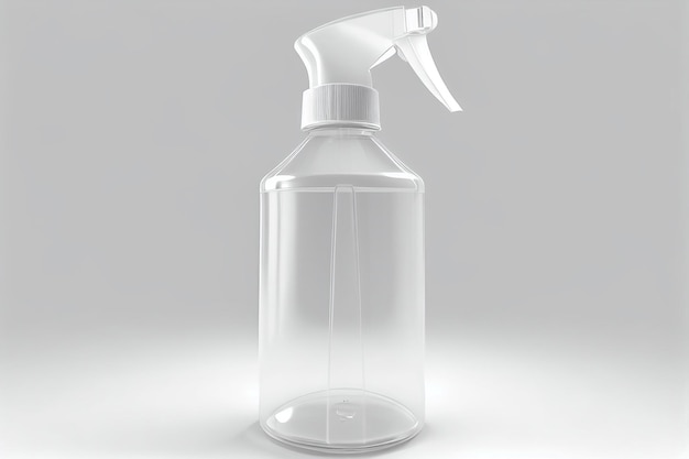 Una botella transparente con una tapa blanca que dice "núm. 1".