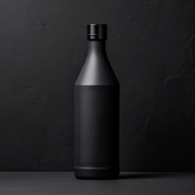 Foto una botella vacía en blanco para la maqueta