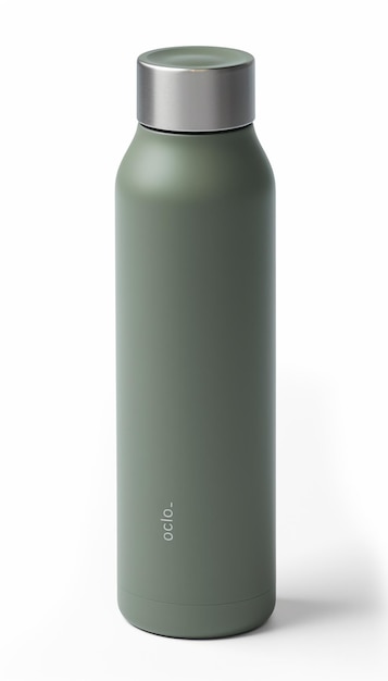 Foto una botella verde de la terraza