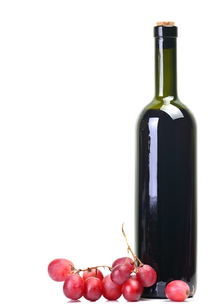 Foto botella de vino aislado
