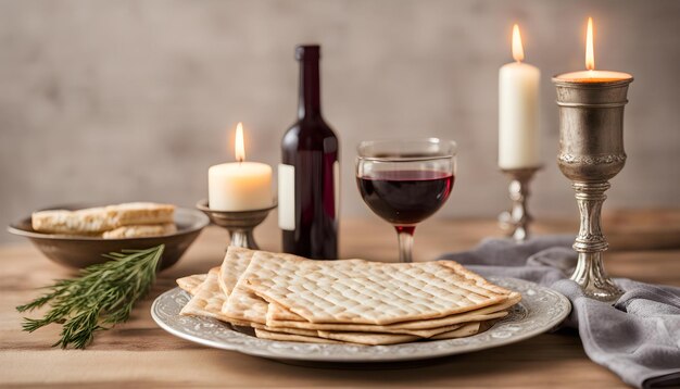 una botella de vino al lado de un plato de galletas y una botilla de vino