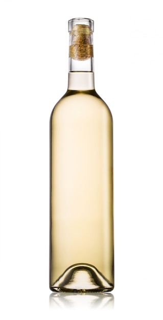 Botella de vino blanco