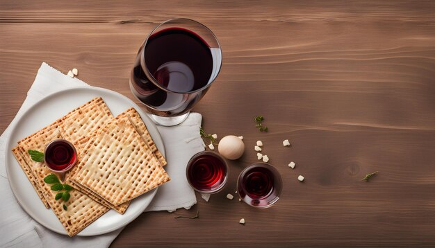 Foto una botella de vino y galletas con un vaso de vino