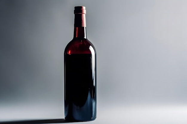 Botella de vino tinto sin etiqueta Red neuronal IA generada