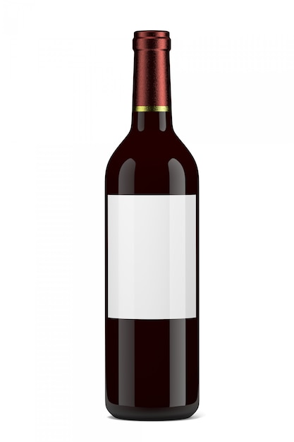 Botella de vino tinto