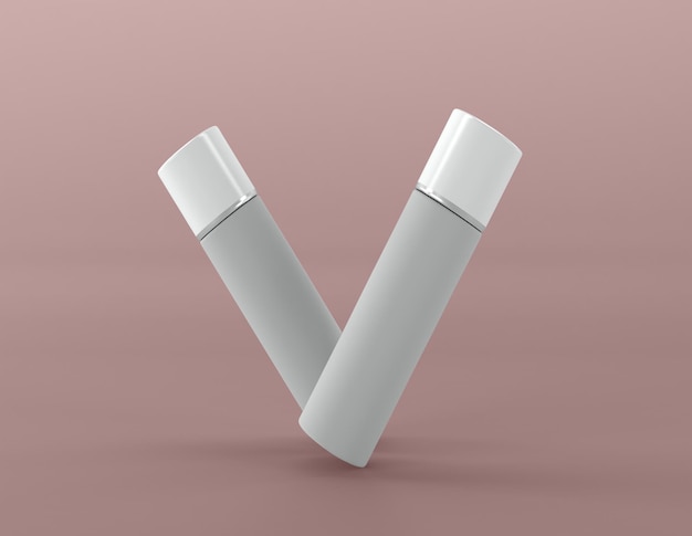 Botellas de cosméticos 3D prestados ilustración