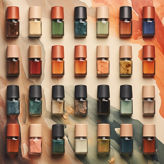 Las botellas de esmalte de uñas impresionistas