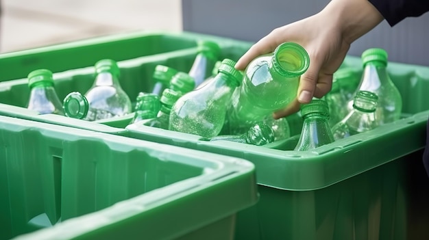 botellas de plástico usadas para reciclar