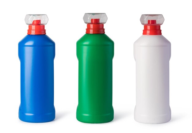 Botellas de producto de limpieza