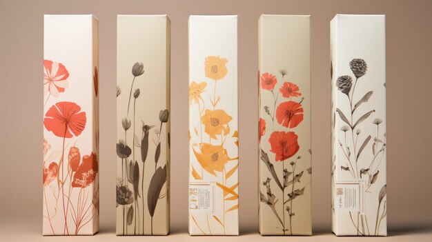 Foto botellas de vino con estampado floral.