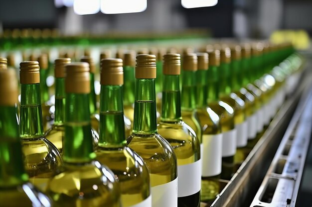 Botellas de vino premium selladas e impecablemente terminadas, listas para exportar