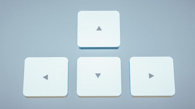 Botões do teclado 3d.