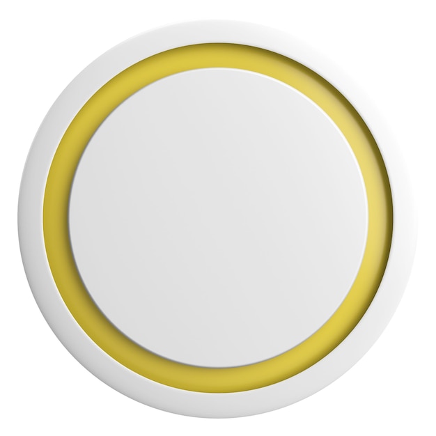 Foto botón circular 3d botón vacío ilustración 3d