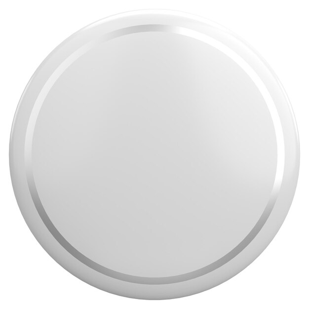 Foto el botón de círculo 3d el botón vacío ilustración 3d