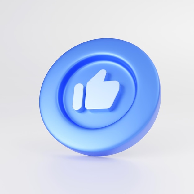 Botón como para las redes sociales icono de pulgar como concepto
