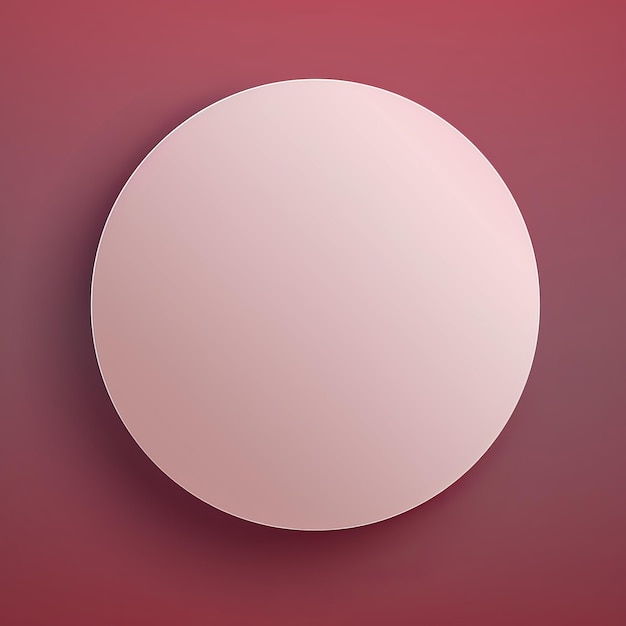 un botón redondo de color rosa sobre un fondo rojo