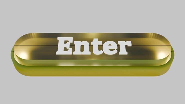 Foto los botones de entrada de las redes sociales 3d render enter
