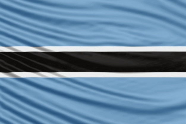 Botswana Flag Wave Close Up, fondo de bandera nacional