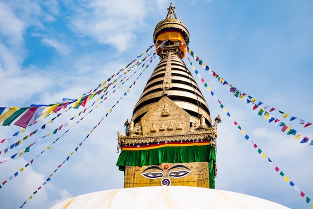 Boudhanath Stupa en el valle de Katmandú, Nepal