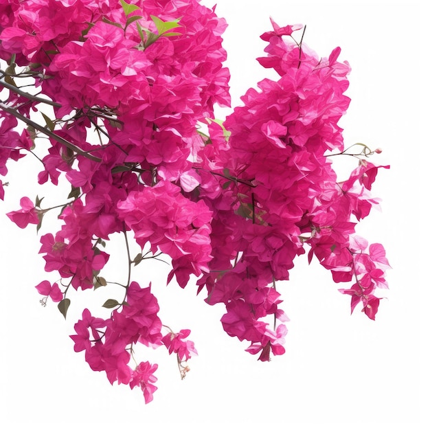 Bougainvillea en un fondo blanco