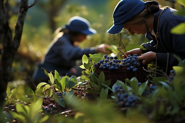 Bountiful Blueberry Harvest Natures Melhor Melhor fotografia de imagens de mirtilos