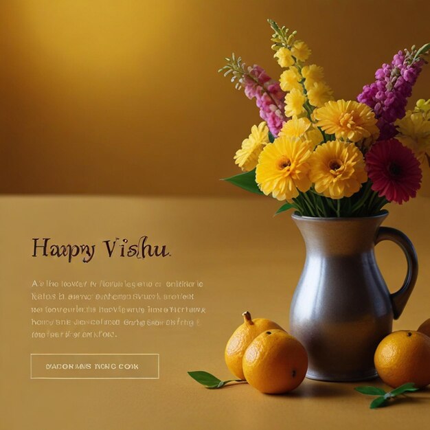 Bountifully Tanplate com Happy Vishu bandeira