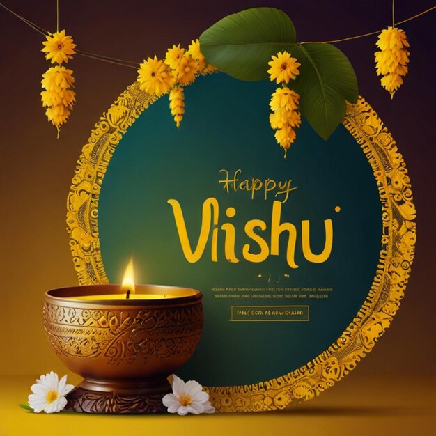 Bountifully Tanplate mit Happy Vishu Banner