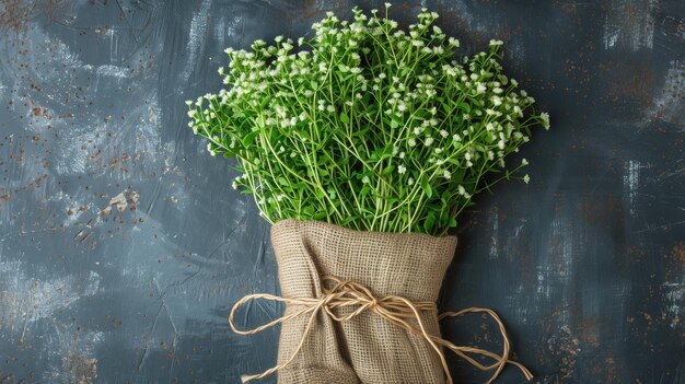 Bouquet de brotos verdes Planta de casa Vegetal Ingrediente de planta