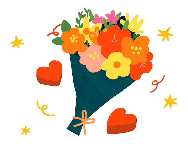 Bouquet de flores coloridas