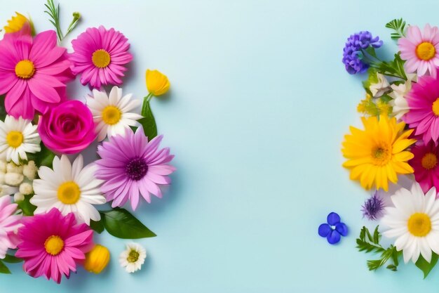 Foto bouquet de flores maravilhosas com espaço de cópia