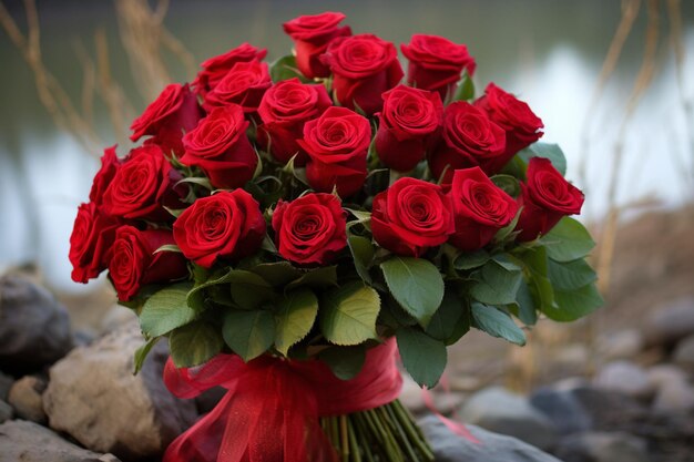 Bouquet de rosas vermelhas para o dia dos namorados