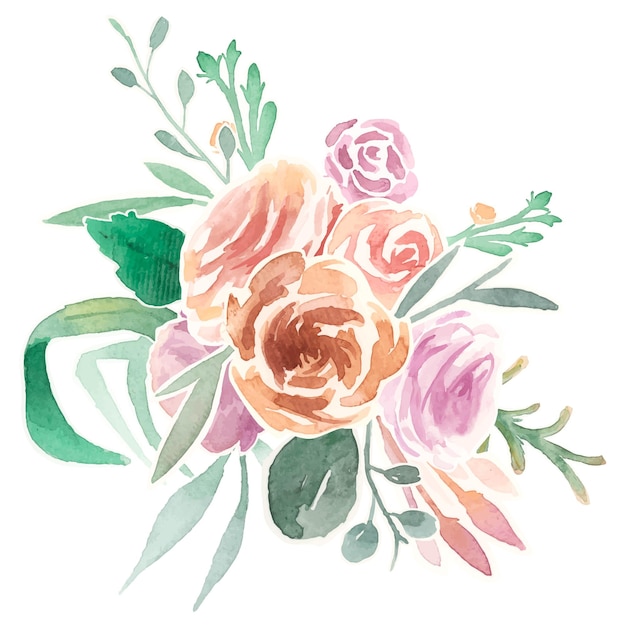 Bouquet floral adesivo png flor vintage gráfico transparente