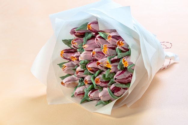 Bouquet süße rosa Tulpen von Zephyr Marshmallow