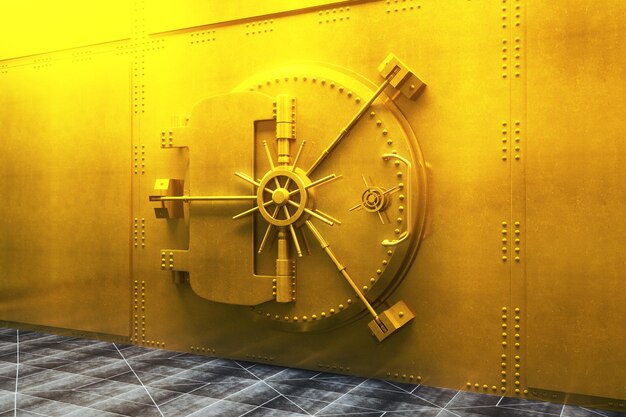 bóveda de banco de oro
