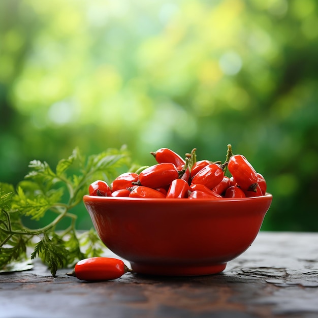 Bowl de Goji Berries em Regra de Terços Composição