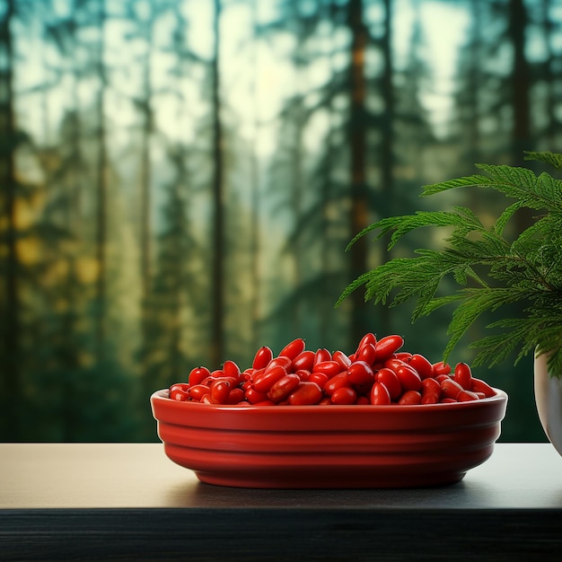 Bowl de Goji Berries em Regra de Terços Composição