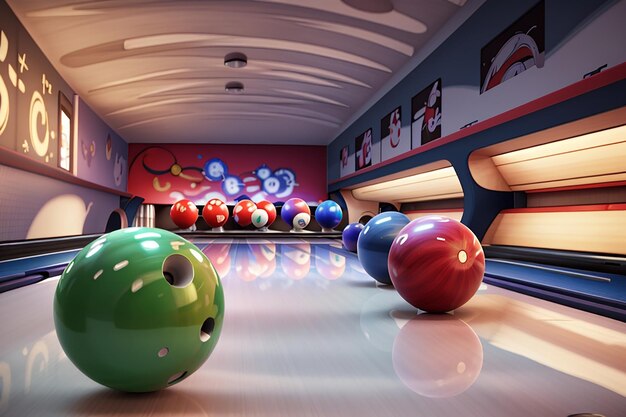 Foto bowling em 3d