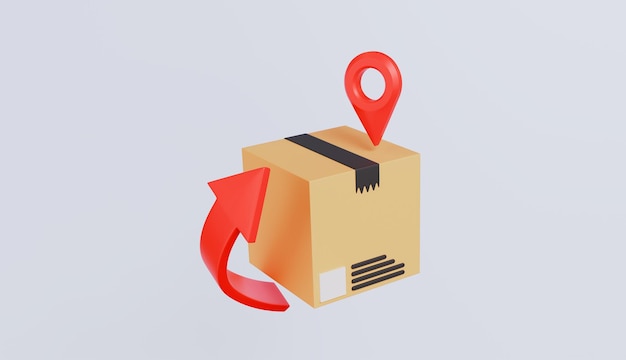 Box für die Lieferung in der ganzen Welt Logistik Lieferung Online-Shopping Lieferdienst Konzept