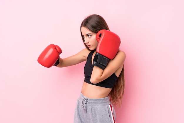 Boxe desportivo caucasiano jovem