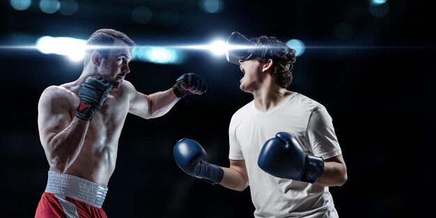 Boxe jovem. Mídia mista