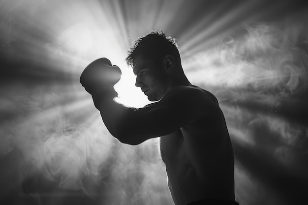 El boxeador en el centro de atención