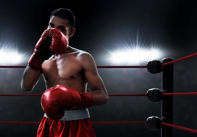 Boxeador en el ring
