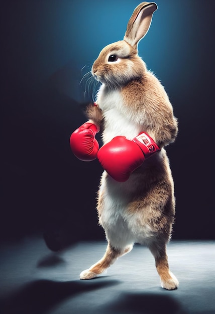 Boxeo lindo y adorable del conejo de conejito