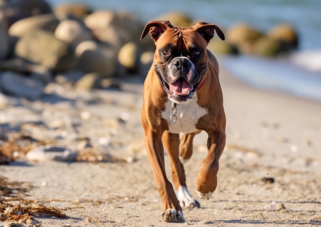 El Boxer es una raza de perro de pelo corto mediano a grande.