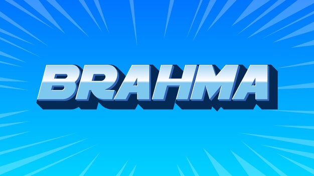 Foto brahma 3d texto azul