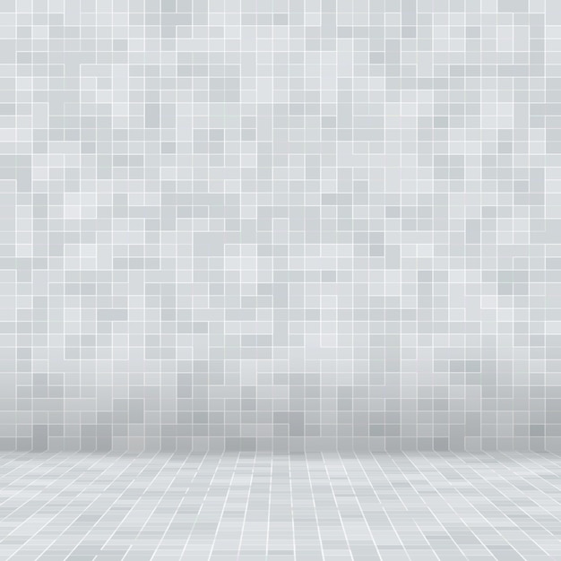 Branco e cinza, o papel de parede de alta resolução da parede de azulejos ou tijolo sem costura e interior com textura