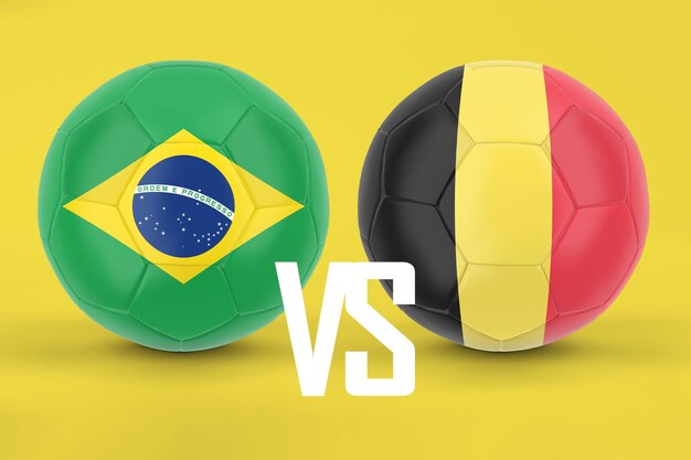 Foto brasil vs bélgica fútbol